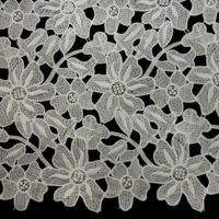 polyester floral embroidery lace fabric