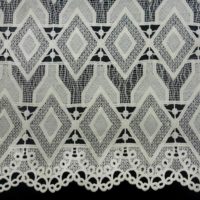 Geometric embroidery lace fabric