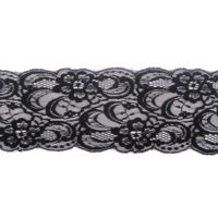 black floral lace trim