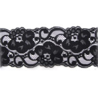 black flower lace