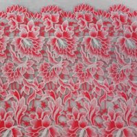 bicolor flower embroidery lace fabric