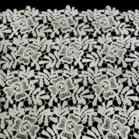white flower lace fabric