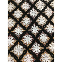 white and black embroidery lace fabric