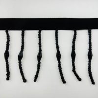 black bead fringe trims