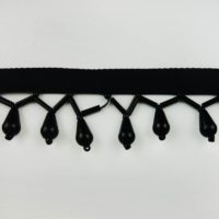 black beads fringe trims