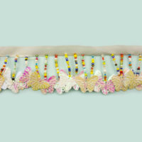 butterfly sequin colors bead fringe ribbon tape