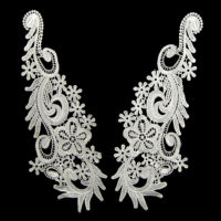 embroidery lace collar by pair