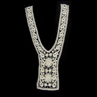 long embroidery lace panel for front or back collar