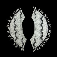 vintage embroidery lace collar bib with fringe