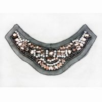 acrylic gemsstone handmade beading applique for collar