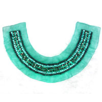turquoise handmade beading collar trim