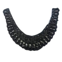 black acrylice bead handmade collar bib