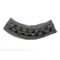 black acrylic beads handmade collar applique
