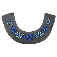 blue acrylic beads collar trim