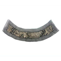 gunmetal beads collar trims