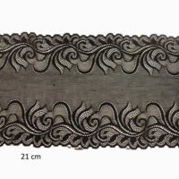 black elastic lace trim