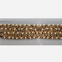 rosegolden beading trim with pearls