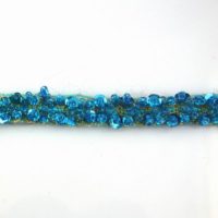 blue sequin and beads trim
