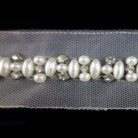 pearls and rhinestone beading trim