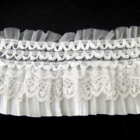 pleated lace and ribbon trims