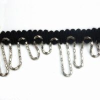 braided trims with metal chain