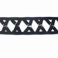 lattice trim with metal ring for clothing