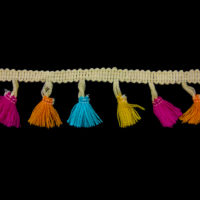 colorful braided tassel trims