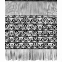 geometric lace fabric with fringe