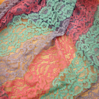 tricolor floral lace fabric