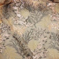 mesh embroidery lace fabric