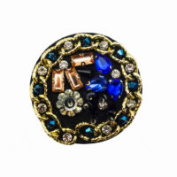 luxury rhinestone and gemstone handmade motif