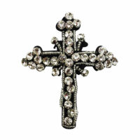 rhinestone and beads Celtic cross motif
