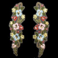 3D floral handmade embroidery applique by pairs