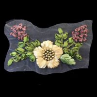 sewing on 3D floral ribbon embroidery applique