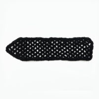 black crochet patch