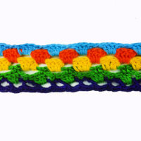 colorful crochet tape