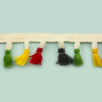 braided tape with colorful tassel